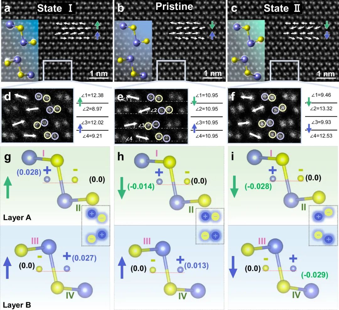 不同鐵電態(tài)下GeSe的微觀結(jié)構(gòu)變化